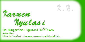 karmen nyulasi business card